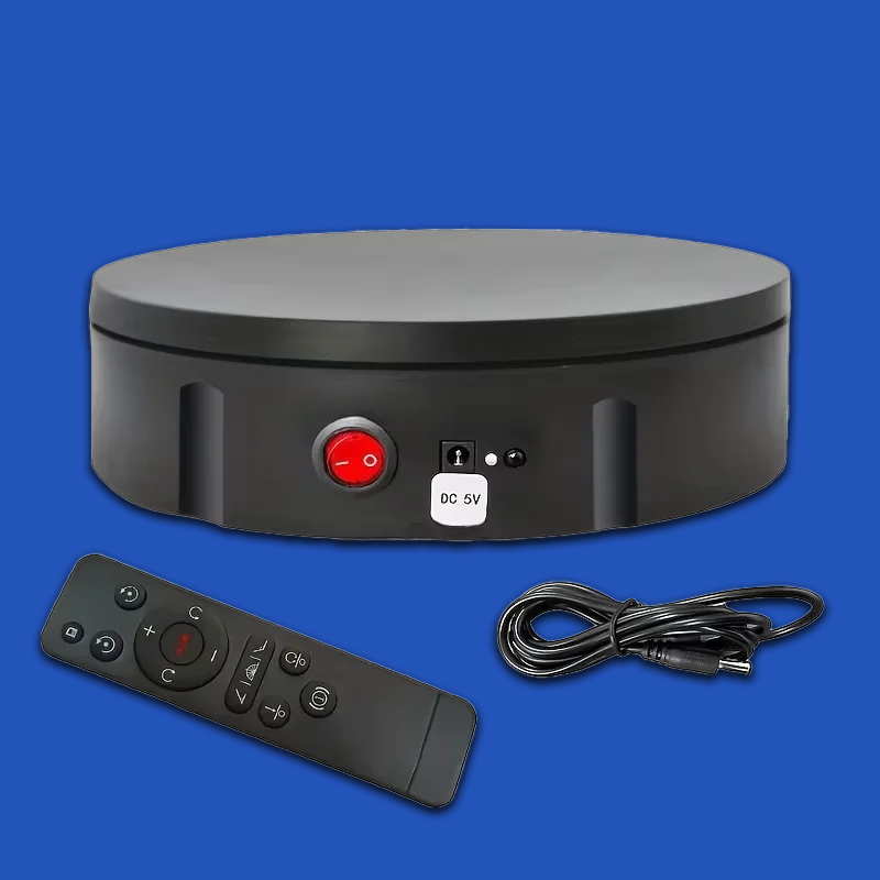 Présentoir rotatif motorisé – Plateau tournant à trois vitesses